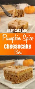Easy Cake Mix Pumpkin Spice Cheesecake Bars | Kitchen Cents