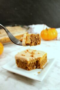 Easy Spiced Pumpkin Cheesecake Bars perfect fall dessert recipe | Kitchen Cents