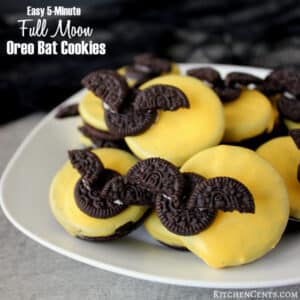Easy 5-Minute Full Moon Oreo Bat Cookies | Kitchen Cents