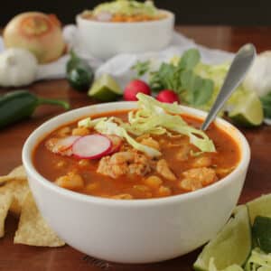 Authentic Spicy Mexican Red Pazole | Kitchen Cents