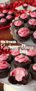Mini Raspberry Mousse Brownie Cups | Kitchen Cents