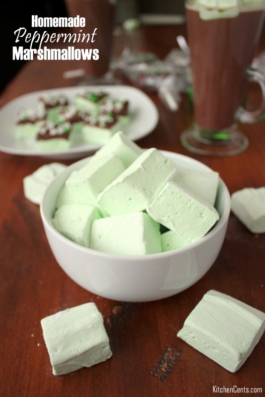 Easy Homemade Peppermint Marshmallows | Kitchen Cents