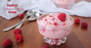 Easy 5-Minute 4-Ingredient Raspberry Whipped Topping Delight | Kitchen Cents