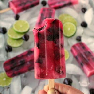 Easy Cherry Limeade Popsicles | Kitchen Cents