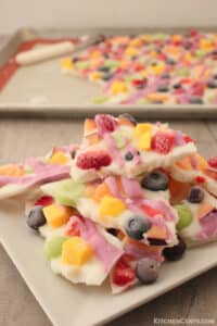 Healthy Rainbow Fruit Frozen Bark | 15+ Frozen Treats