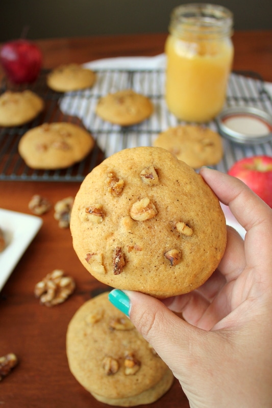 Amazingly Soft Walnut Applesauce Cookies | Kitchen Cents