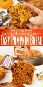 Leftover Halloween Candy EASY Pumpkin Bread | Kitchen Cents