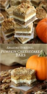 Amazing Pumpkin Cheesecake Bars with Almond Walnut Crust | Kitchen Cents