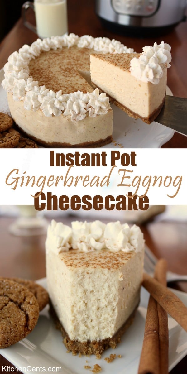 Instant Pot Gingerbread Eggnog Cheesecake Kitchen Cents (2)