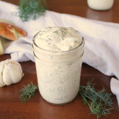 Easy 5-Minute Creamy Healthy Dill Dip | Kitchen Cents