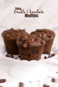 Easy Breakfast Double Chocolate Muffins | Kitchen Cents