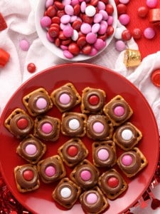 Plate filled with easy Valentine's dessert recipe