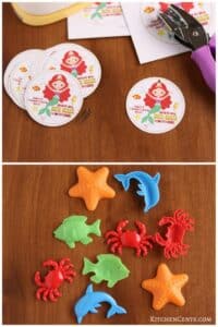 Easy No-Mess Sand Mermaid Valentine with free printable | Kitchen Cents