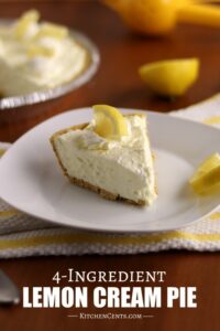 Easy Lemon Cream Pie | Kitchen Cents
