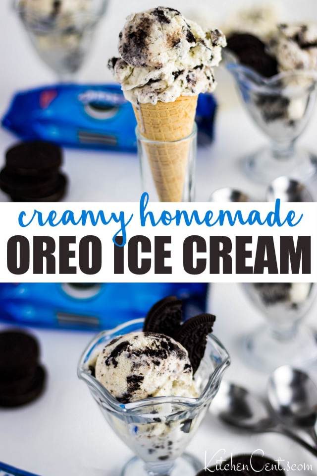 Creamy, Easy, Homemade Oreo Ice Cream - Kitchen Cents