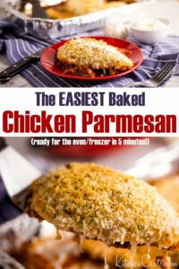 Easy Freezer Friendly Baked Chicken Parmesan recipe | Kitchen Cents