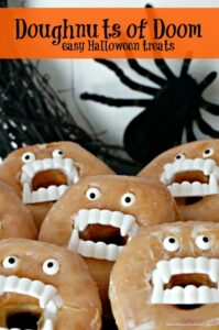 Doughnuts of Doom | 21+ Easy No Bake Halloween Treats | Kitchen Cents