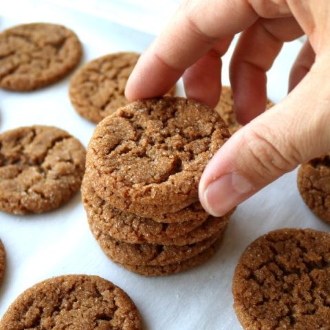 Soft and Chewy Homemade Ginger Snap Cookie recipe | Kitchen Cents