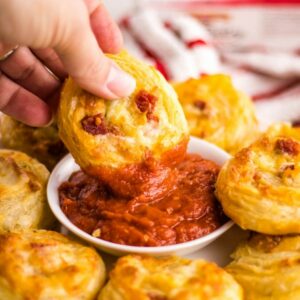 Dip Easy Pizza Pinwheels in marinara or pizza sauce | Kitchen Cents