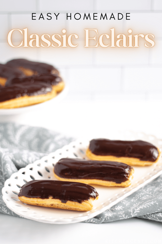 Kitchen Cents Easy homemade Eclairs filled with cream filling