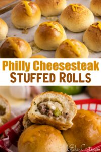 Easy Stuffed Philly Cheesesteak Rolls | Kitchen Cents