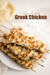 Easy Grilled Greek Chicken Kabobs | Kitchen Cents