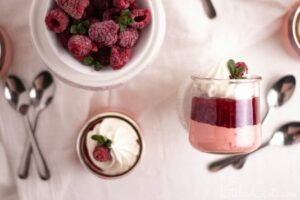 Easy Raspberry Delight Cups made with Jello | Kitchen Cents