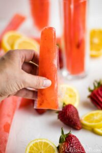 Easy Homemade Strawberry Lemonade Popsicles | Kitchen Cents
