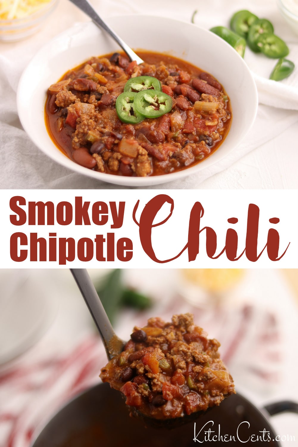 Smokey Chipotle Chili Recipe: hearty & freezer friendly | Kitchen Cents