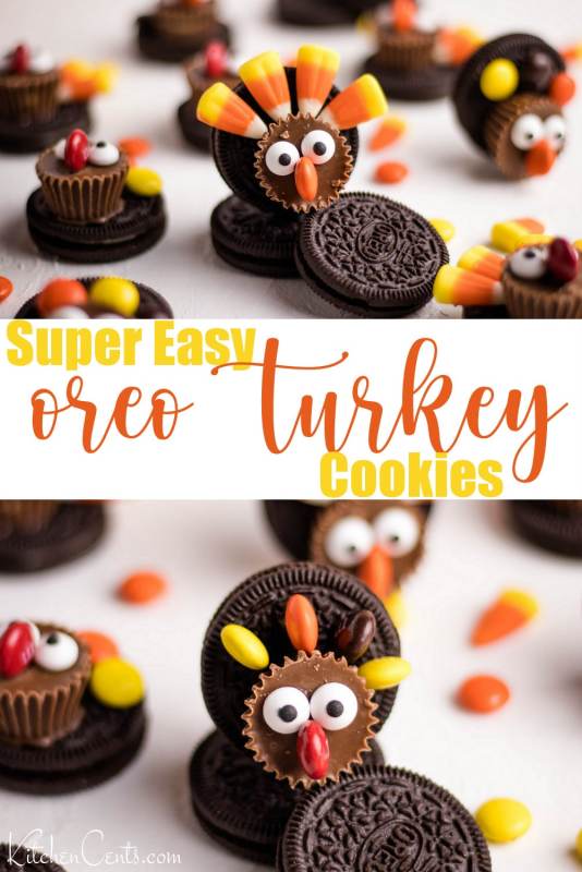 Easy Oreo Turkey Cookies | Kitchen Cents