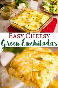 Easy Green Enchiladas with homemade roasted green enchilada sauce | Kitchen Cents
