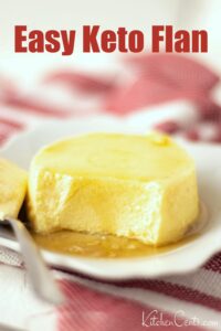Easy Keto Flan low sugar dessert flavored with maple | Kitchen Cents