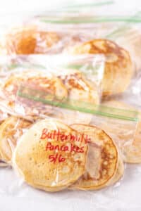 Freezer Friendly buttermilk pancakes prefect for busy mornings hotcakes recipe | Kitchen Cents