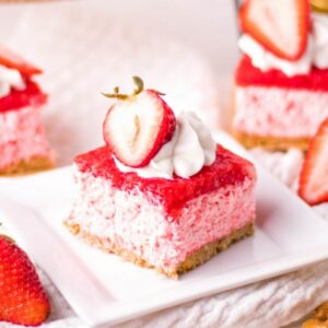 Keto Friendly Strawberry Mousse Bars | Kitchen Cents