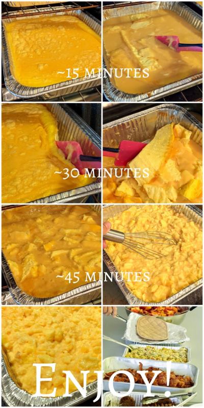 Learn how to make scrambled eggs in the oven. step by step picture. Breakfast for a crowd | Kitchen Cents