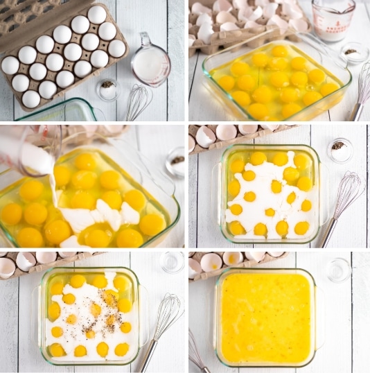 How to prep eggs to bake in the oven