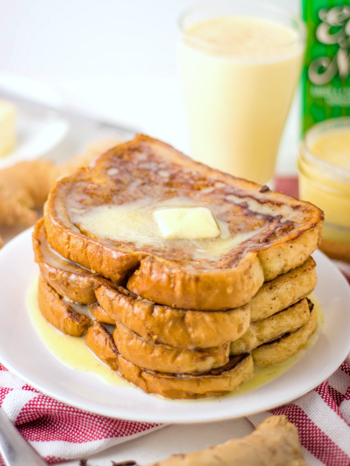 Easy Gingerbread French Toast with Eggnog Syrup for Christmas Breakfast | Kitchen Cents