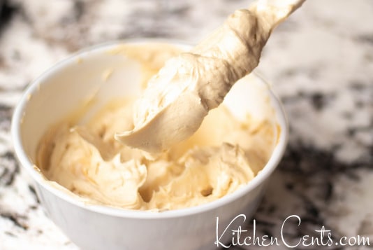 Peanut Butter Swiss Meringue Buttercream Frosting | Kitchen Cents