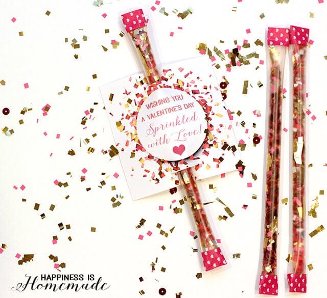 Sprinkled With Love Confetti Valentine Printable | 21+ Free Printable Valentines non-food perfect for kids