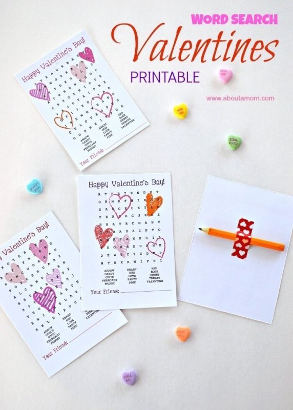 Word Search Valentines Printable | 21+ Free Printable Valentines non-food perfect for kids