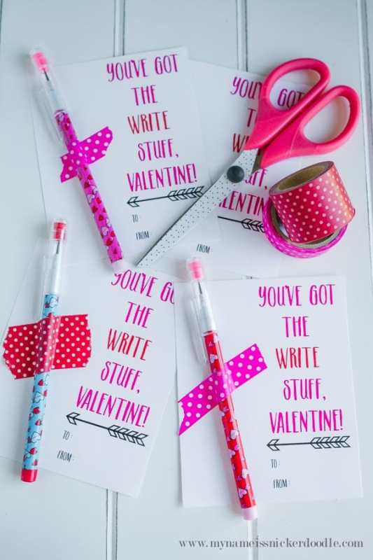 You've Got The Write Stuff, Valentine! | 21+ Free Printable Valentines non-food perfect for kids