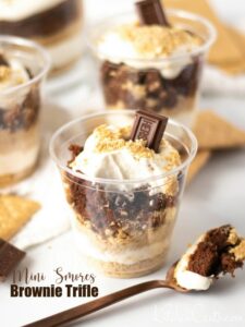 Mini Smores Brownie Trifle | Kitchen Cents