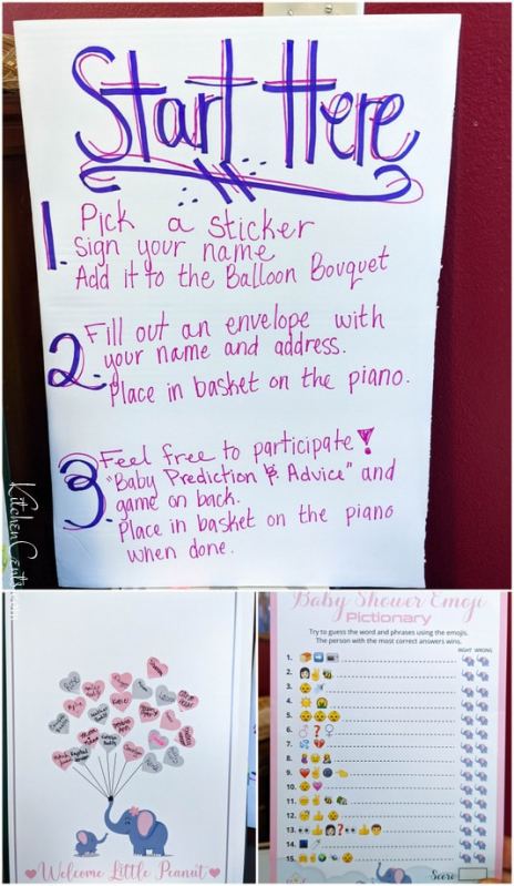 Instruction sign Easy Baby Shower Ideas perfect party ideas | Kitchen Cents