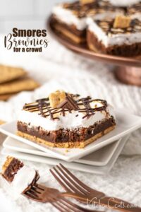 Easy Smores Brownies for a crowd potluck dessert | Kitchen Cents