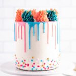 Gender Reveal drip cake idea | Kitchen Cents