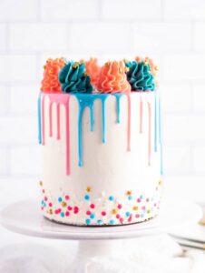 Gender Reveal drip cake idea | Kitchen Cents