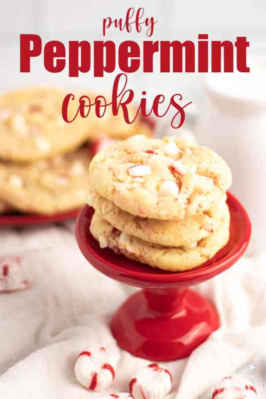 Puffy Peppermint cookies for Christmas | Kitchen Cents