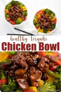 Healthy Teriyaki Chicken Rice Bowl with veggies | Kitchen Cents