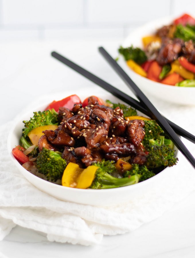 Healthy Teriyaki Chicken Rice Bowl with veggies Kitchen Cents (3)