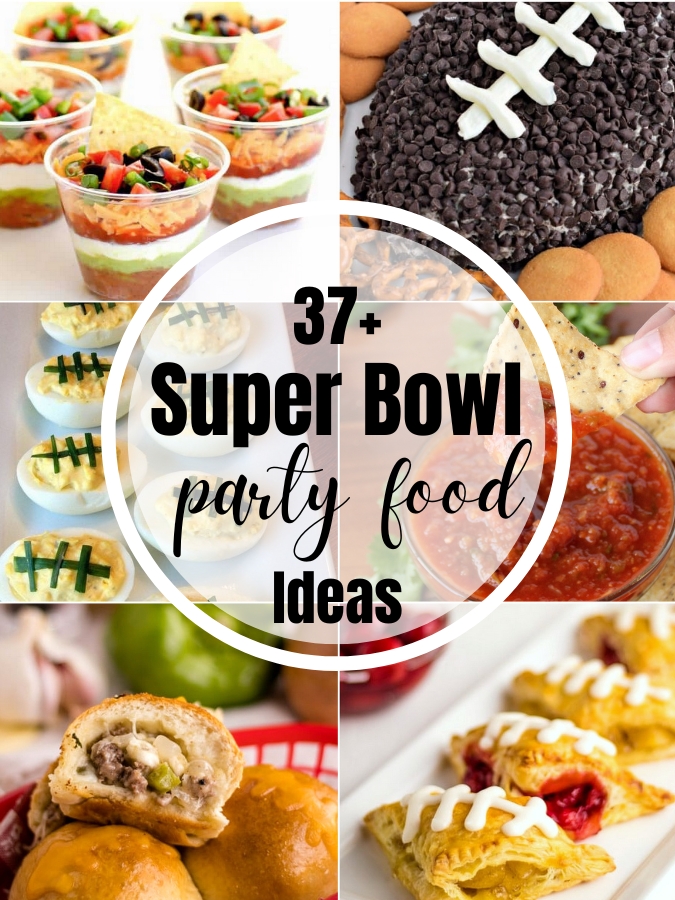 Collage of Superbowl Party Foods great for your next super bowl party.